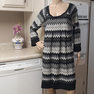 Rabbit Designs Dress Long Sleeve Aztec Design XL New